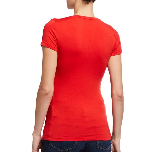 Majestic Filatures Short-Sleeve Crew Size 5 = XL Coquelicot Red - Picture 8 of 9